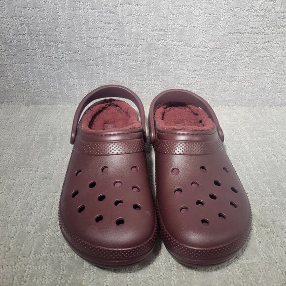 Crocs Men's Size US 13 Dark Cherry Classic Slip On Casual Lined Clogs 203591 - Picture 9 of 10